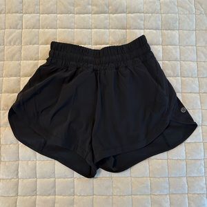 lululemon athletica Track That High-Rise Black Shorts 3”